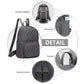 Miss Lulu Casual Lightweight Ladies Backpack - Grey