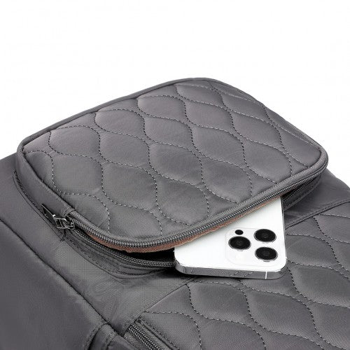 Miss Lulu Casual Lightweight Ladies Backpack - Grey