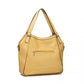 Miss Lulu Casual Shoulder Bag With Stylish Pleated Design - Yellow