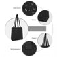 Miss Lulu Large Capacity Polyester Tote Shopping Bag - Black