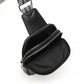 Miss Lulu Convertible PU Leather Multi-Wear Chest Bag - Black