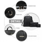 Miss Lulu 3 Piece Elegant Leather Backpack Set - Black