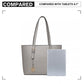 Miss Lulu 4 Piece Classic Sleek Handbag Set - Grey