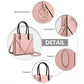Miss Lulu Rectangular Soft Leather Cross Body Bag - Pink