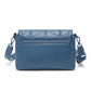 Miss Lulu Chic Quilted Shoulder Bag With Chain Strap - Blue