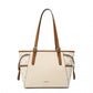 Miss Lulu Elegant Tote Bag With Monogram Pattern - Beige And Brown
