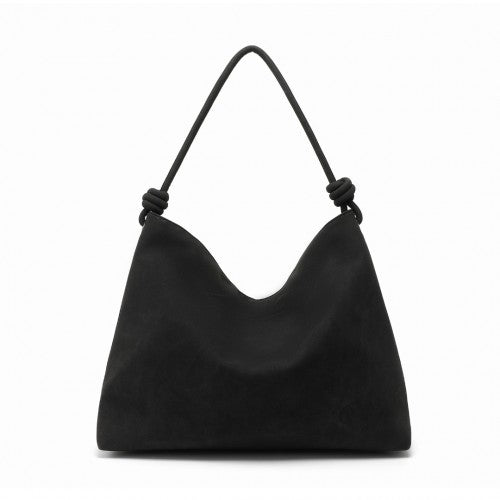 Miss Lulu Minimalist Chic Tote With Personality - Black