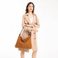 Miss Lulu Minimalist Chic Tote With Personality - Brown