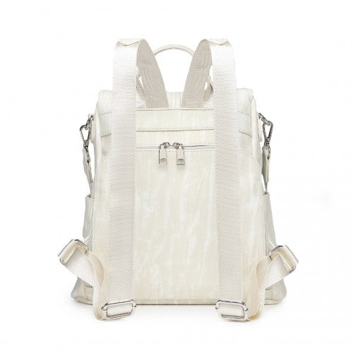 Miss Lulu Versatile Anti-Theft PU Leather Convertible Bag And Backpack - Beige