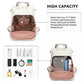 Miss Lulu Versatile Anti-Theft PU Leather Convertible Bag And Backpack - Beige