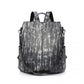 Miss Lulu Versatile Anti-Theft PU Leather Convertible Bag And Backpack - Black