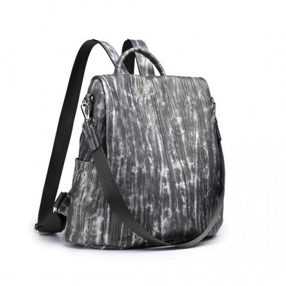 Miss Lulu Versatile Anti-Theft PU Leather Convertible Bag And Backpack - Black