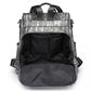 Miss Lulu Versatile Anti-Theft PU Leather Convertible Bag And Backpack - Black