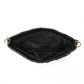 Miss Lulu Sophisticated Embossed PU Leather Commuter Shoulder Bag With Chain Strap - Black