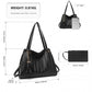 Miss Lulu Chic Embossed Tote With Tassel Detail And Card Pouch - Black