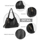 Miss Lulu Chic Embossed Tote With Tassel Detail And Card Pouch - Black