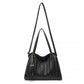 Miss Lulu Chic Embossed Tote With Tassel Detail And Card Pouch - Black