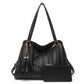 Miss Lulu Chic Embossed Tote With Tassel Detail And Card Pouch - Black