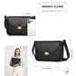 Miss Lulu Fashion Leather Commute Flap Small Square Bag - Black