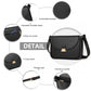Miss Lulu Fashion Leather Commute Flap Small Square Bag - Black