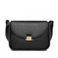 Miss Lulu Fashion Leather Commute Flap Small Square Bag - Black