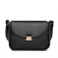Miss Lulu Fashion Leather Commute Flap Small Square Bag - Black