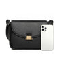 Miss Lulu Fashion Leather Commute Flap Small Square Bag - Black