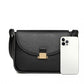 Miss Lulu Fashion Leather Commute Flap Small Square Bag - Black