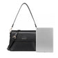 Miss Lulu Classic Flap Leather Shoulder Bag - Black
