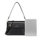 Miss Lulu Classic Flap Leather Shoulder Bag - Black