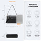 Miss Lulu Classic Flap Leather Shoulder Bag - Black