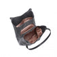 Miss Lulu Soft Leather Multiple Pocket Tote Shoulder Bag - Grey