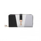 Miss Lulu Tri Colour Women's Leather Look Purse - Black