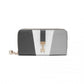 Miss Lulu Tri Colour Women's Leather Look Purse - Grey & White