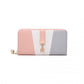 Miss Lulu Tri Colour Women's Leather Look Purse - Grey
