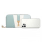 Miss Lulu Tri Colour Women's Leather Look Purse - Light Blue