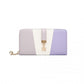 Miss Lulu Tri Colour Women's Leather Look Purse - Purple