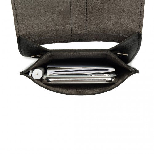 Miss Lulu Multi Use Purse Clutch Mini Shoulder Bag - Black