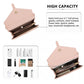 Miss Lulu V-Stitched Flap Leather Chain Bag - Pink