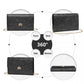 Miss Lulu Elegant Flap Clutch Leather Chain Evening Bag -Black