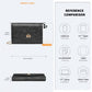Miss Lulu Elegant Flap Clutch Leather Chain Evening Bag -Black