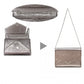 Miss Lulu Glitter Envelope Flap Clutch Evening Bag - Grey