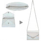 Miss Lulu Glitter Envelope Flap Clutch Evening Bag - Silver