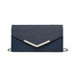 Miss Lulu Lace Envelope Flap Clutch Evening Bag - Navy