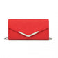 Miss Lulu Lace Envelope Flap Clutch Evening Bag - Red