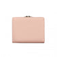 Miss Lulu PU Leather Half-Circle Petal Clasp Wallet - Pink