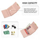 Miss Lulu PU Leather Half-Circle Petal Clasp Wallet - Pink
