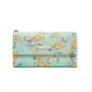 Miss Lulu Ladies' Flower Printed PU Leather Long Purse - Green