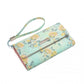 Miss Lulu Ladies' Flower Printed PU Leather Long Purse - Green