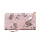 Miss Lulu Ladies' Flower Printed PU Leather Long Purse - Pink